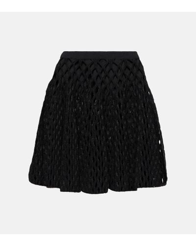 Alaïa Minifalda en mezcla de lana - Negro