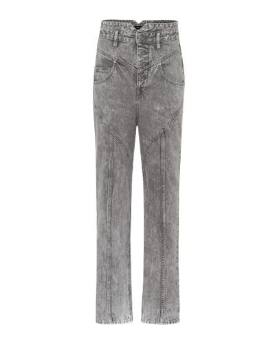 Isabel Marant Anastasia High-rise Straight Jeans - Gray