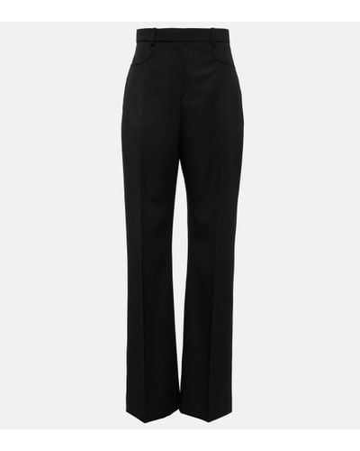 Jacquemus Pantalon Le Pantalon Sauge à coupe évasée - Noir