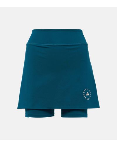 adidas By Stella McCartney High-rise Tennis Skirt - Blue
