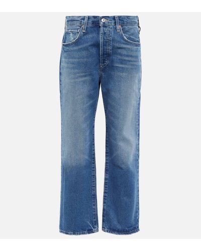 Citizens of Humanity Emery Straight Cropped Jeans - Blue