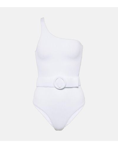 Alexandra Miro Davina One-shoulder Swimsuit - White