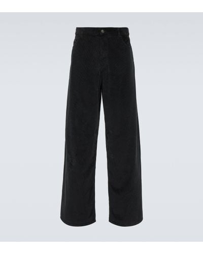 The Row Chani Cotton Corduroy Wide-leg Trousers - Black