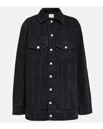 Khaite Jeansjacke aus Baumwolle - Schwarz