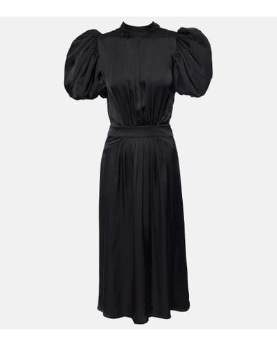 ROTATE BIRGER CHRISTENSEN Dawnana Embellished Puff-sleeve Gown - Black