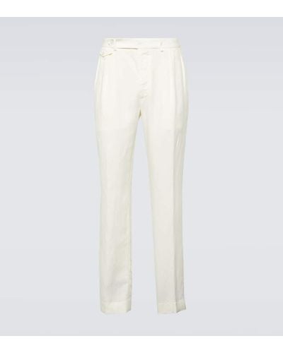 Trousers Ralph Lauren Purple Label White size 48 IT in Cotton