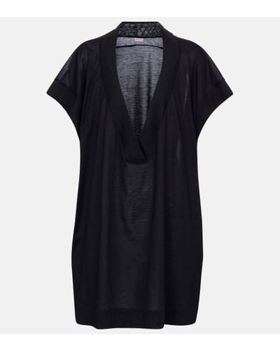 Eres Renee Cotton Jersey Minidress - Black