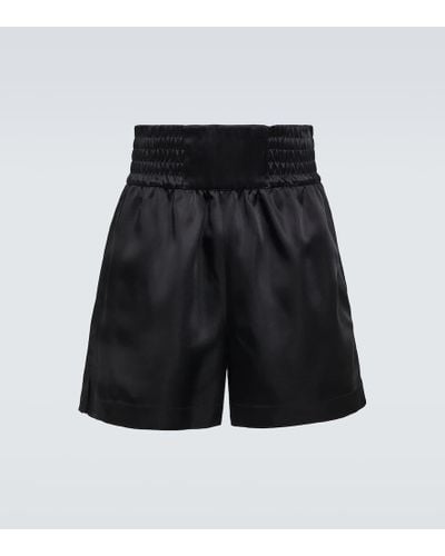 Gucci Shorts de tejido duquesa de tiro alto - Negro
