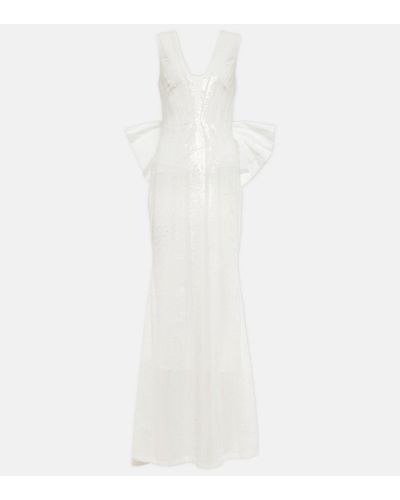 Rebecca Vallance Bridal Robe Davina mit Pailletten - Weiß