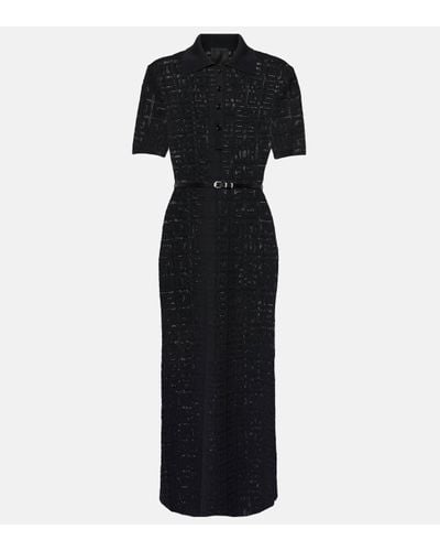 Givenchy Voyou 4g Jacquard Polo Dress - Black