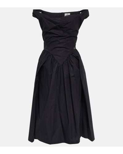 Vivienne Westwood Robe midi en coton - Noir