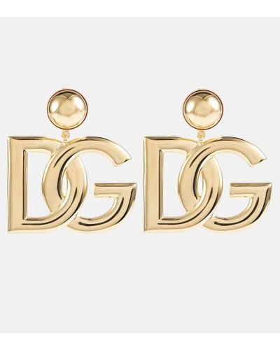 Dolce & Gabbana Einzelohrring mit DG-Logo - Gelb