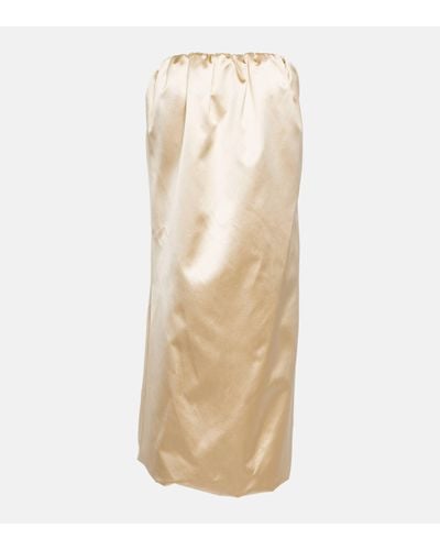 Khaite Yara Cotton-blend Balloon Dress - Natural