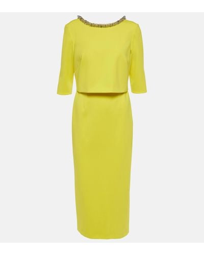 Dorothee Schumacher Emotional Essence Embellished Midi Dress - Yellow