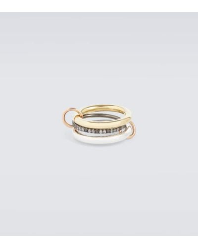 Spinelli Kilcollin Ring Libra aus 18kt Gelb-, Rosegold und Sterlingsilber mit Diamanten - Mettallic