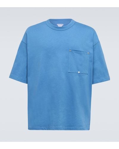Bottega Veneta Oversized Cotton Jersey T-shirt - Blue