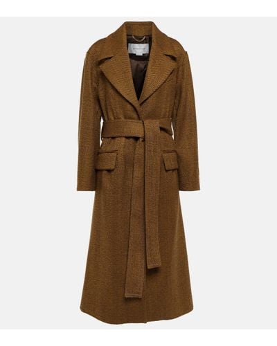 Victoria Beckham Wool-blend Coat - Brown