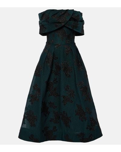 Rebecca Vallance Beryl Embroidered Midi Dress - Black