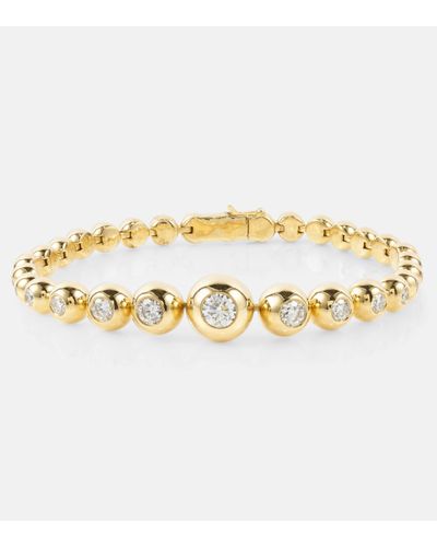 Melissa Kaye Audrey Graduated 18kt Gold Tennis Bracelet With Diamonds - Metallic