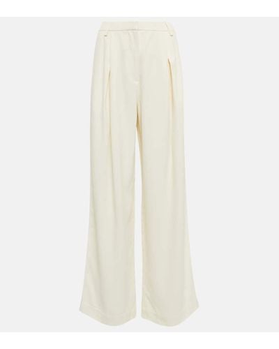 Co. Pleated Wide-leg Pants - White