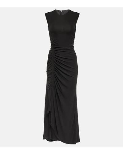 Givenchy Vestido midi de crepe drapeado - Negro