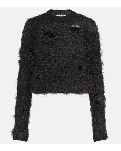 Acne Studios Cutout Wool-blend Jumper - Black