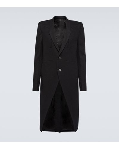 Rick Owens Manteau Fogpocket Neue en laine vierge - Noir