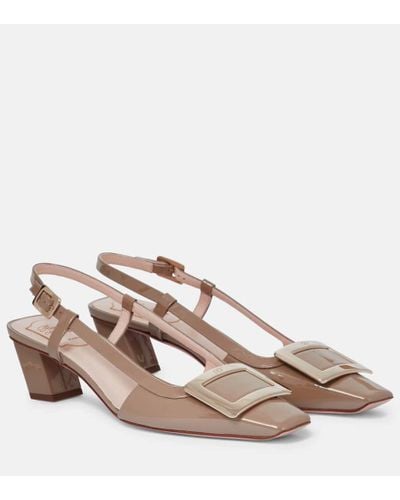 Roger Vivier Slingback-Pumps Belle Vivier aus Lackleder - Pink