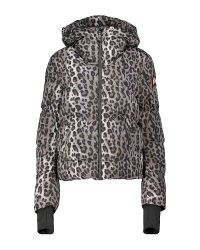 Jet Set Julia Leopard-print Ski Jacket - Black