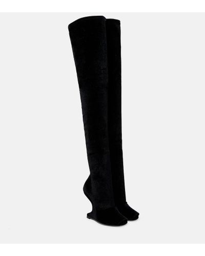 Rick Owens Cantilever Over-the-knee Boots - Black