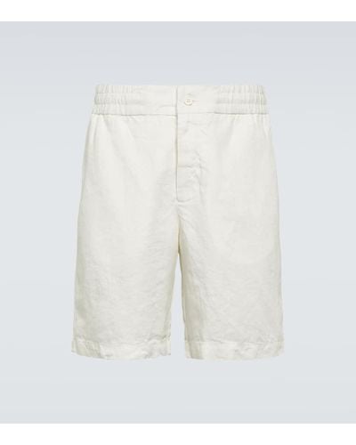 Orlebar Brown Shorts Cornell in lino - Bianco