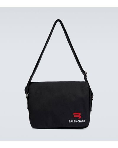 Balenciaga Explorer Logo Shoulder Bag - Black