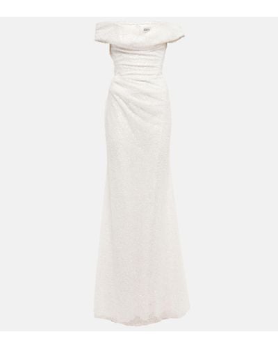 Vivienne Westwood Bridal Cora Cocotte Sequined Gown - White