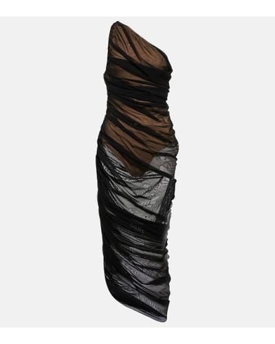 Norma Kamali Diana Jersey One-shoulder Midi Dress - Black