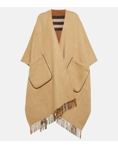 Burberry Poncho Vintage Check de lana y cachemir - Neutro