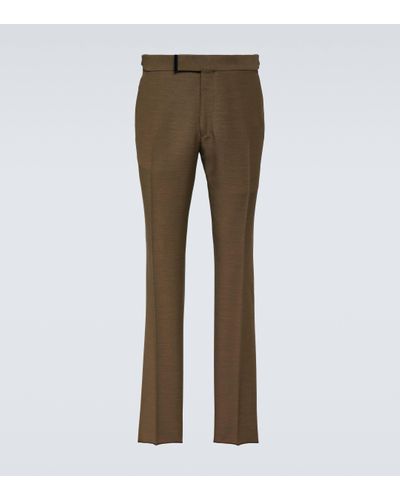 Tom Ford Mid-rise Slim Trousers - Natural