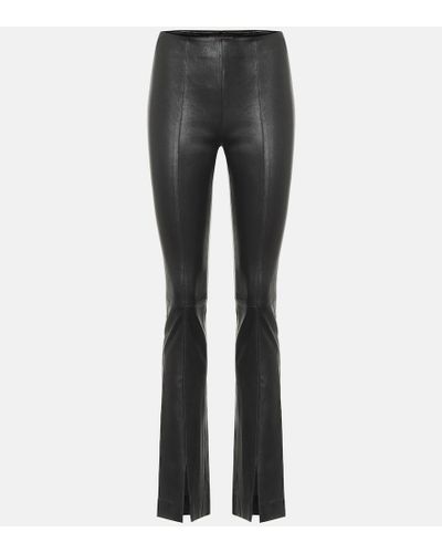 Stouls Vegas Strip Skinny Leather Pants - Gray
