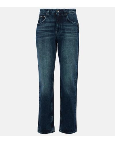 Dolce & Gabbana High-Rise Straight Jeans - Blau
