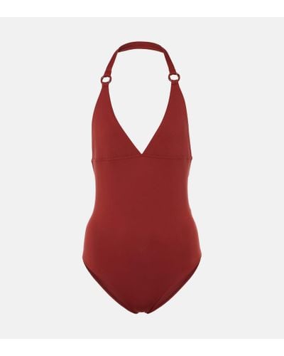 Loro Piana Ring Marine Halterneck Swimsuit - Red
