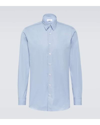 Lardini Camisa de popelin de algodon - Azul