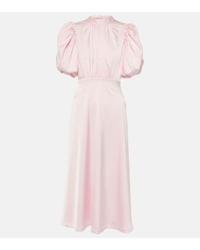 ROTATE BIRGER CHRISTENSEN Bridal Midikleid aus Satin - Pink