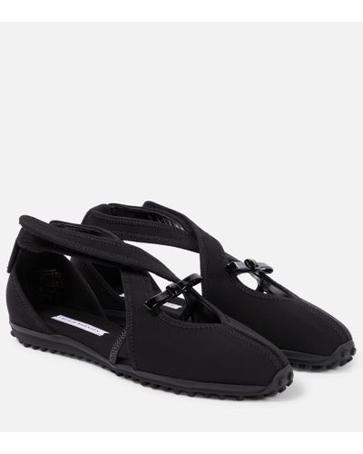 Cecilie Bahnsen Chaussures plates Sia en neoprene - Noir