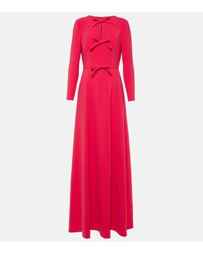 Carolina Herrera Bow-detail Crepe Gown - Red