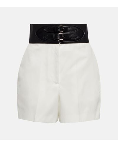 Alaïa High-Rise Shorts - Weiß