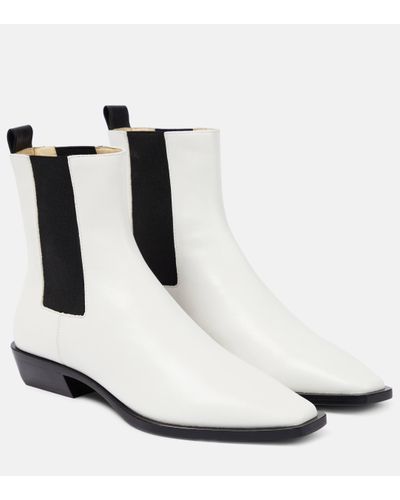 Jonathan Simkhai Lennon Leather Chelsea Boots - White