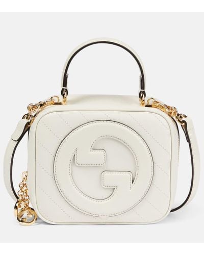 Gucci Blondie Leather Shoulder Bag - White