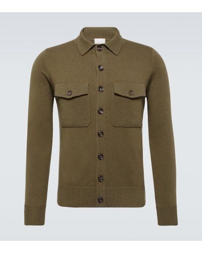 Allude Cardigan camicia in lana e cashmere - Verde