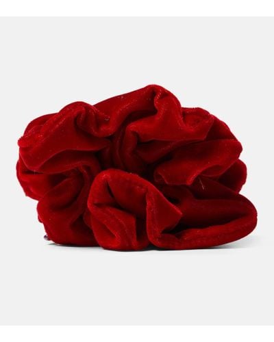 Jennifer Behr Marion Velvet Hair Clip - Red