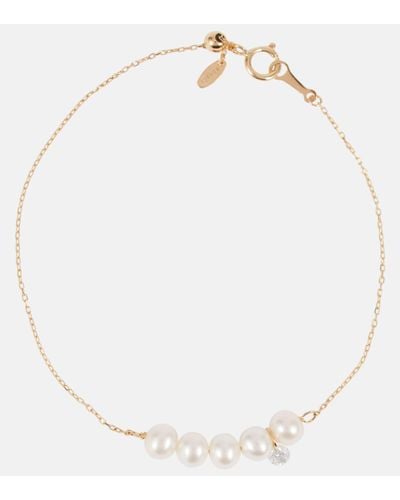 PERSÉE Bracelet Aphrodite en or 18 ct, perles et diamants - Neutre