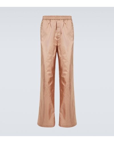 Valentino Wide-leg Track Trousers - Natural